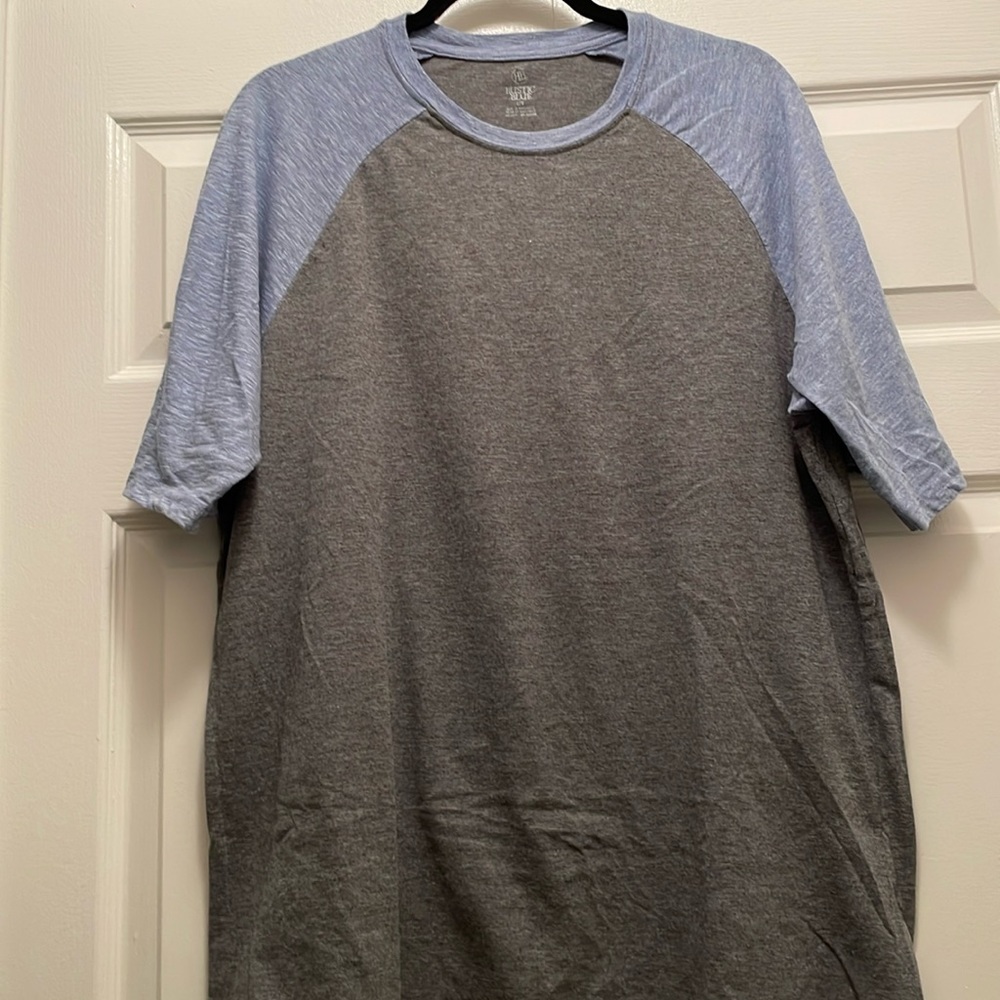 Rustic Blue Men’s Blue and Gray T-Shirt